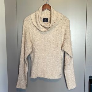 Abercrombie Cowl Neck Sweater - Tan - Size Medium